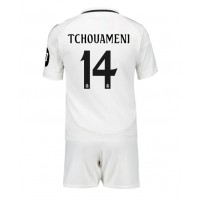 Real Madrid Aurelien Tchouameni #14 Fotballklær Hjemmedraktsett Barn 2024-25 Kortermet (+ korte bukser)